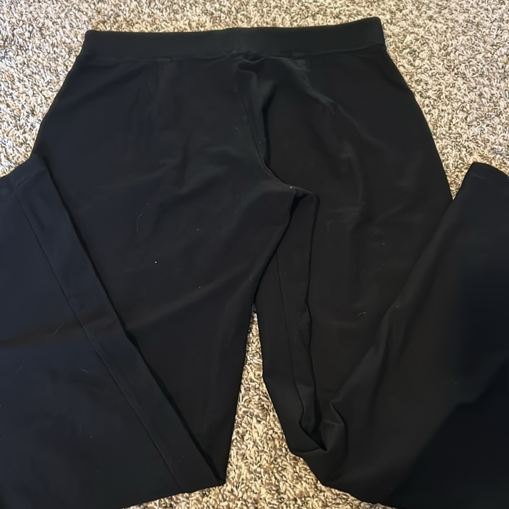 Eileen Fisher Black Wide Leg Black Pull up Pants size S - Picture 4 of 4